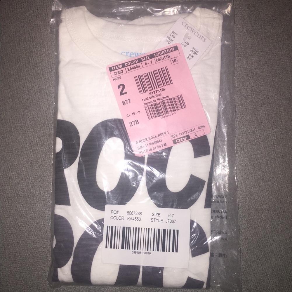 Crewcuts Long Sleeve ROCK ROCK ROCK Tee - Picture 2 of 3